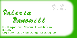 valeria manowill business card